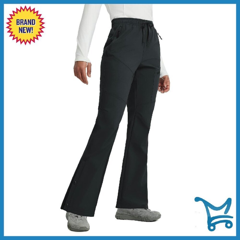 Women's Waterproof Fleece Lined Snow Pants Thermal Insulated Softshell Hiking